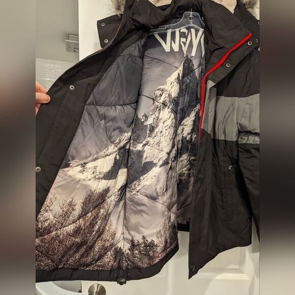 NWT VRY WRM Mens Polar Oxford Snorkel hooded black gray Sherpa Coat jacket XXL - Picture 10 of 14